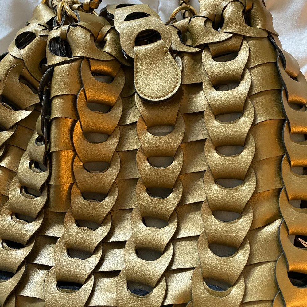 Y & S Vintage Gold woven purse